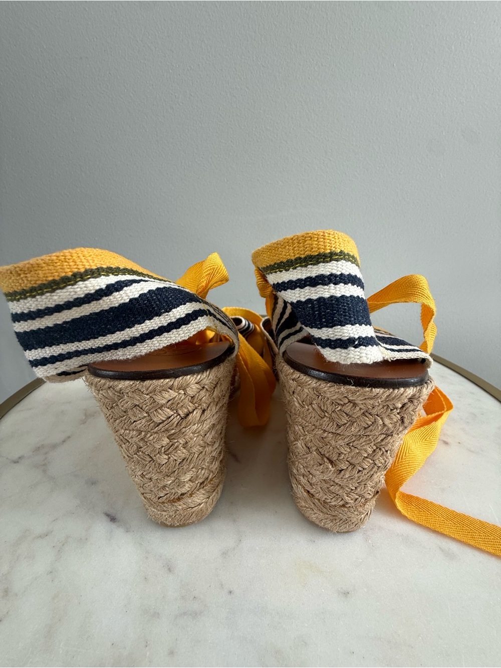 Tory Burch Espadrille Wedge Sandals with Tie Ankle - Picture 5 of 6